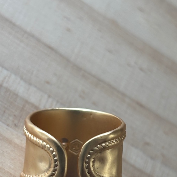 Julie Vos Gold-Tone Cuff Bracelet with Brown Cabochon - Picture 4 of 5